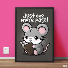 Just One More Page Cute | Funny Poster Wall Art - Prime Décor
