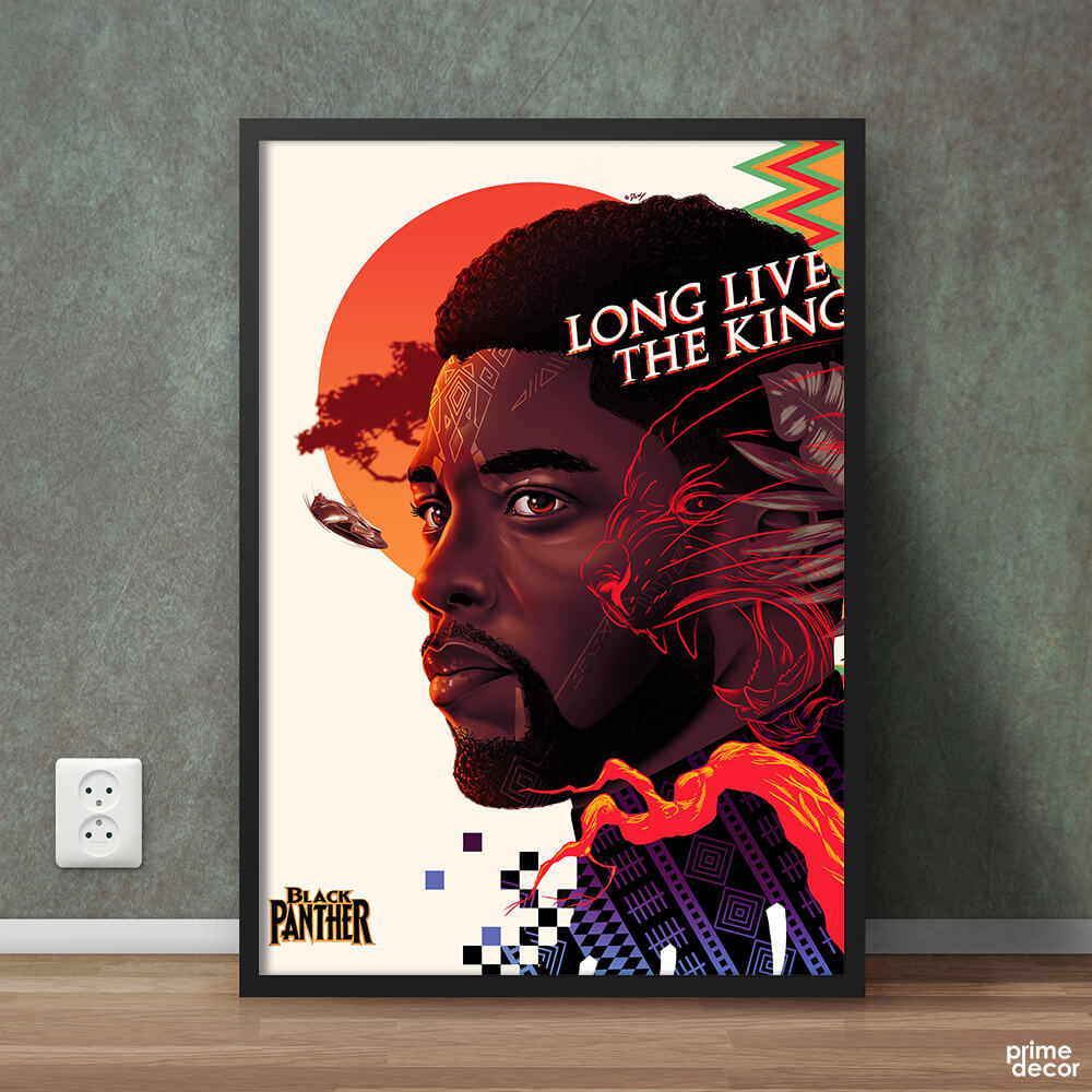 Long Live King Black Panther | Movie Poster Wall Art - Prime Décor