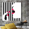 Makeup fashion strips (2 Panel) Square Wall Art