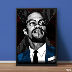 Malcolm X Fanart Design | Figures Poster Wall Art - Prime Décor