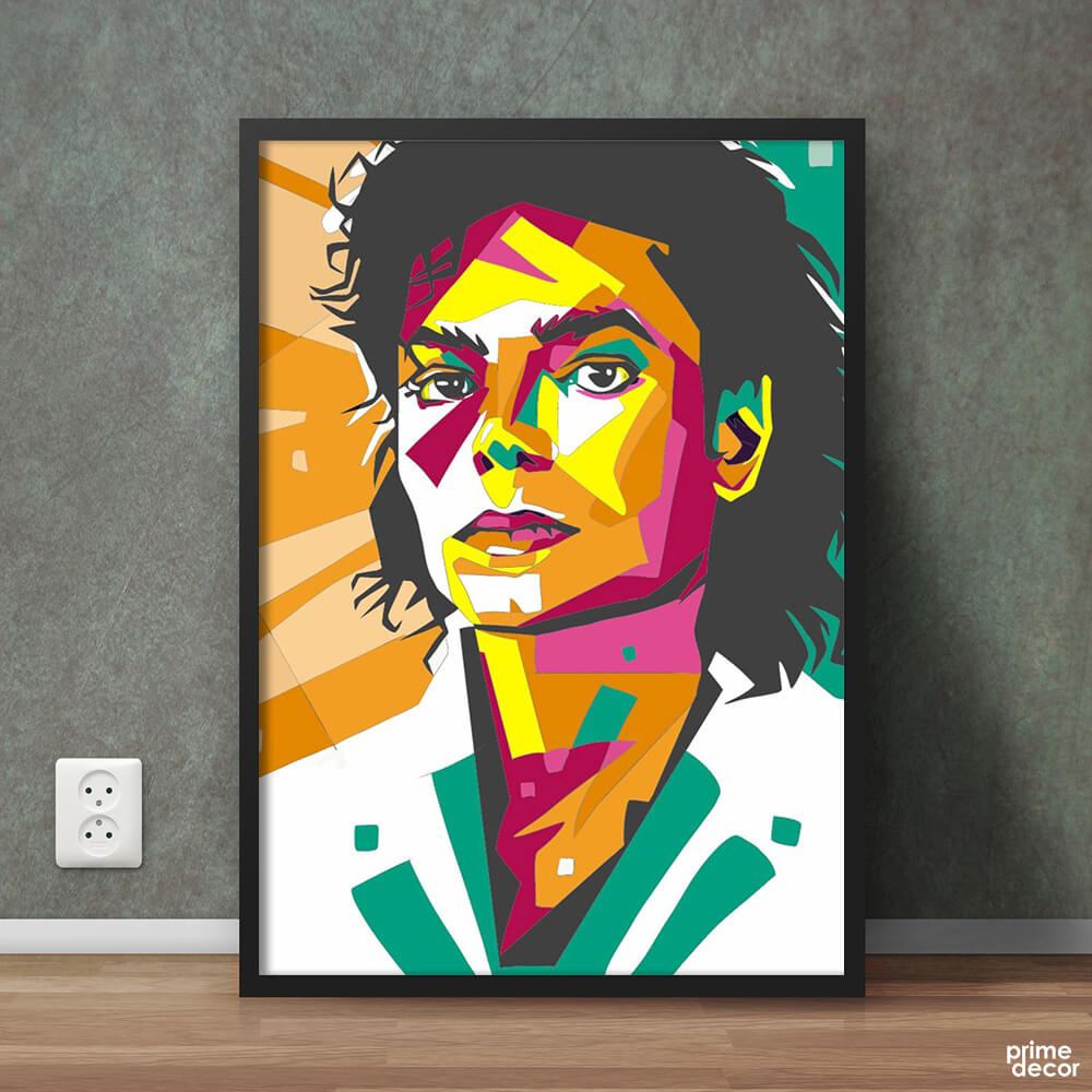 Michael Jackson Colorful Geometric Art | Music Poster Wall Art - Prime Décor