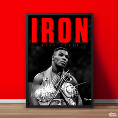 Mike Tyson IRON with Signature | Figures Poster Wall Art - Prime Décor