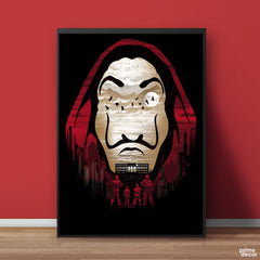 Money Heist Blended Mask | Movie Poster Wall Art - Prime Décor