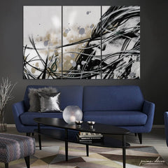 Monochrome Face Art (3 Panel) Graffiti Wall Art - Prime Décor