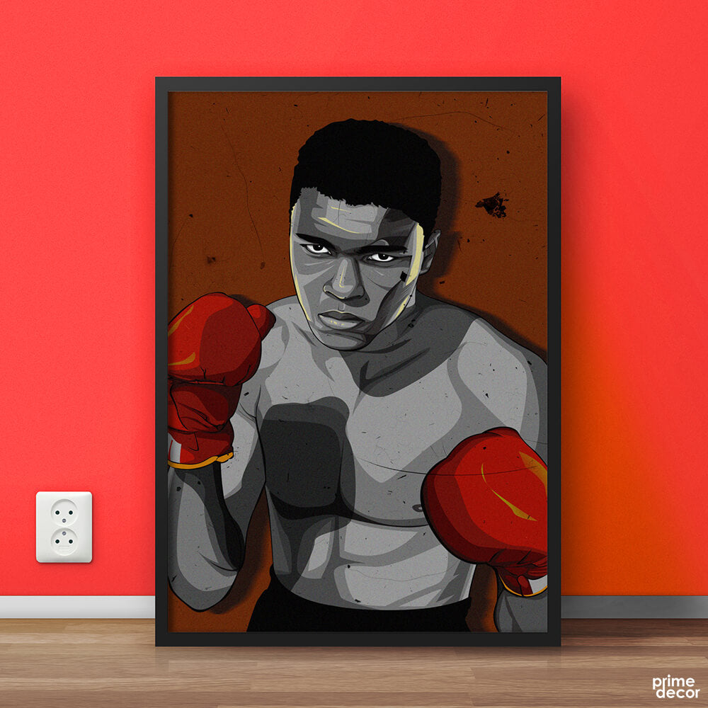 Muhammad Ali Duotone | Sports Poster Wall Art - Prime Décor