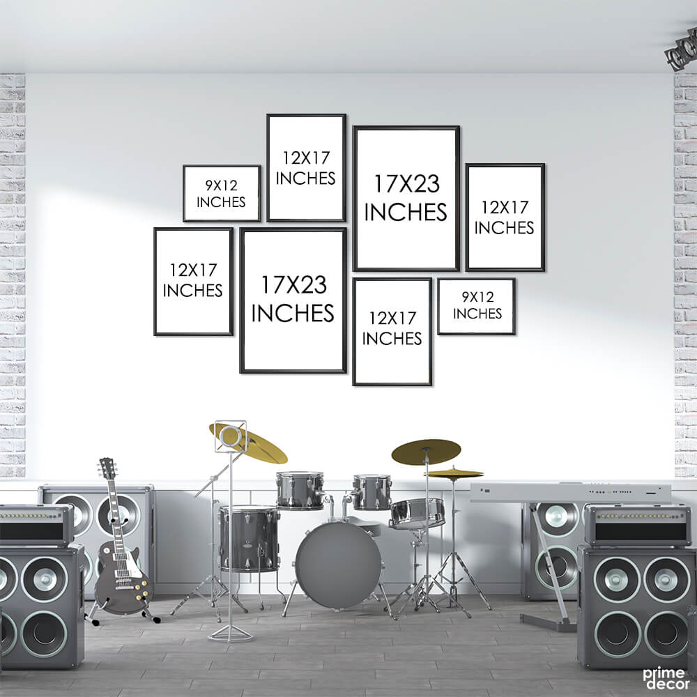 Music Mix Vol-2 (8 Panel) Music Wall Art - Prime Décor