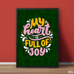 My Heart is Full of Joy | Motivational Poster Wall Art - Prime Décor