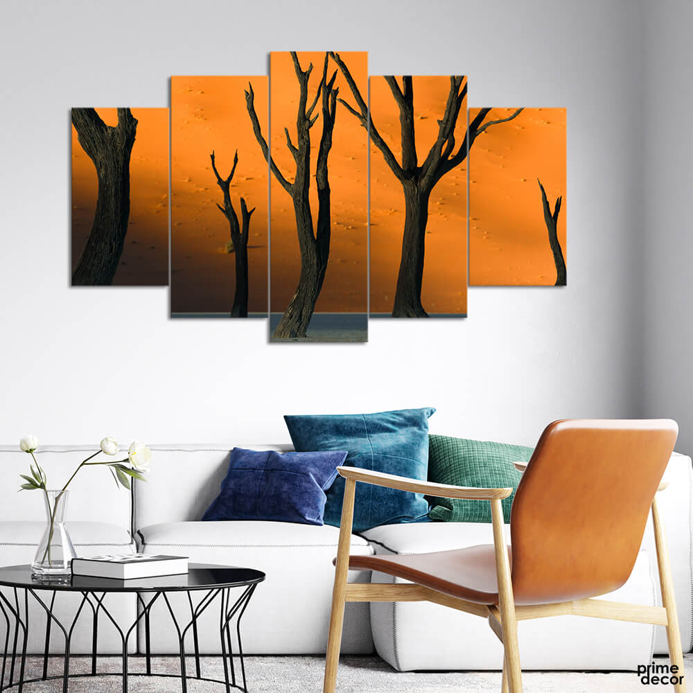 Namibia Desert Scape (5 Panel) Nature Wall Art - Prime Décor