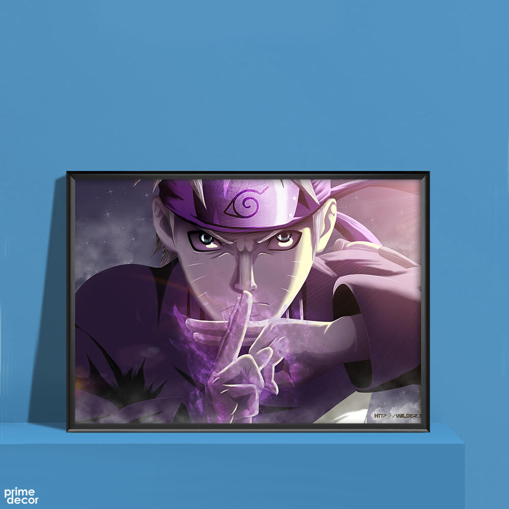 Naruto Uzumaki Purple Toned | Anime Poster Wall Art - Prime Décor