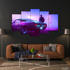 Neon Car (5 Panel) Movie Wall Art