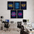 Neon Motivational Quotes (5 Panel) Office Wall Art