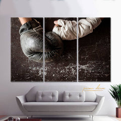“Never Give Up” (3 Panel) Boxing Wall Art - Prime Décor