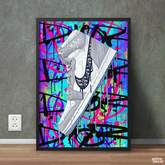 Nike Air Dior Sneaker Graffiti | Fashion Poster Wall Art - Prime Décor