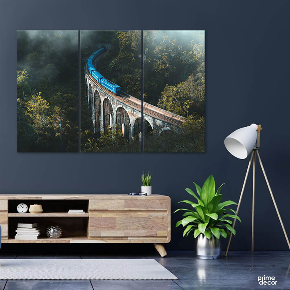 Nine Arches Bridge Sri-Lanka (3 Panel) Travel Wall Art - Prime Décor
