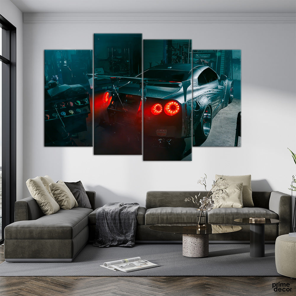 Nissan GTR R35 (4 Panel) Cars Wall Art - Prime Décor