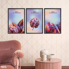 Nordic Style Colorful Plant Leaves (3 Panel) Nordic Wall Art - Prime Décor