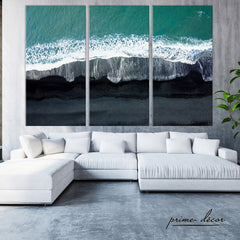 Ocean Waves (3 Panel) Abstract Wall Art - Prime Décor