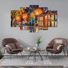 Pathway in the Autumn Oil Painting (5 Panel) Digital Wall Art
