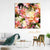 Pink Floral (Single Panel) Square Wall Art