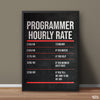 Programmer Hourly Rate Chalk Design | Funny Poster Wall Art