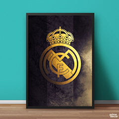 Real Madrid C.F Black Gold Fifa Football Design | Sports Poster Wall Art On Sale - Prime Décor