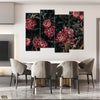 Red Poppy Flowers (4 Panel) Floral Wall Art