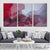Red Wine Shade (3 Panel) Abstract Wall Art