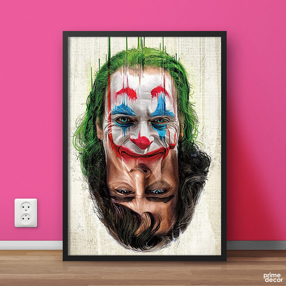 Reflective Face of Joker | Movie Poster Wall Art - Prime Décor