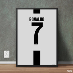 Ronaldo 7 Black Stripe Fifa | Football Sports Poster Wall Art On Sale - Prime Décor