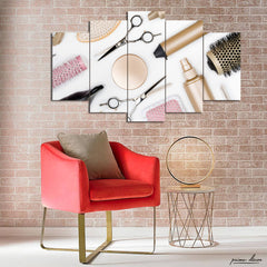 Saloon Accessories (5 Panel) Fashion Wall Art On Sale - Prime Décor