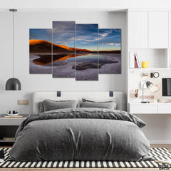 Salt Lake Flat Andes (4 Panel) Landscape Wall Art - Prime Décor