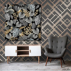 Seamless Abstract Tropical Pattern (Single Panel) Square Wall Art - Prime Décor