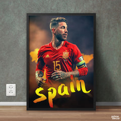 Sergio Ramos Spain Fifa | Football Sports Poster Wall Art - Prime Décor