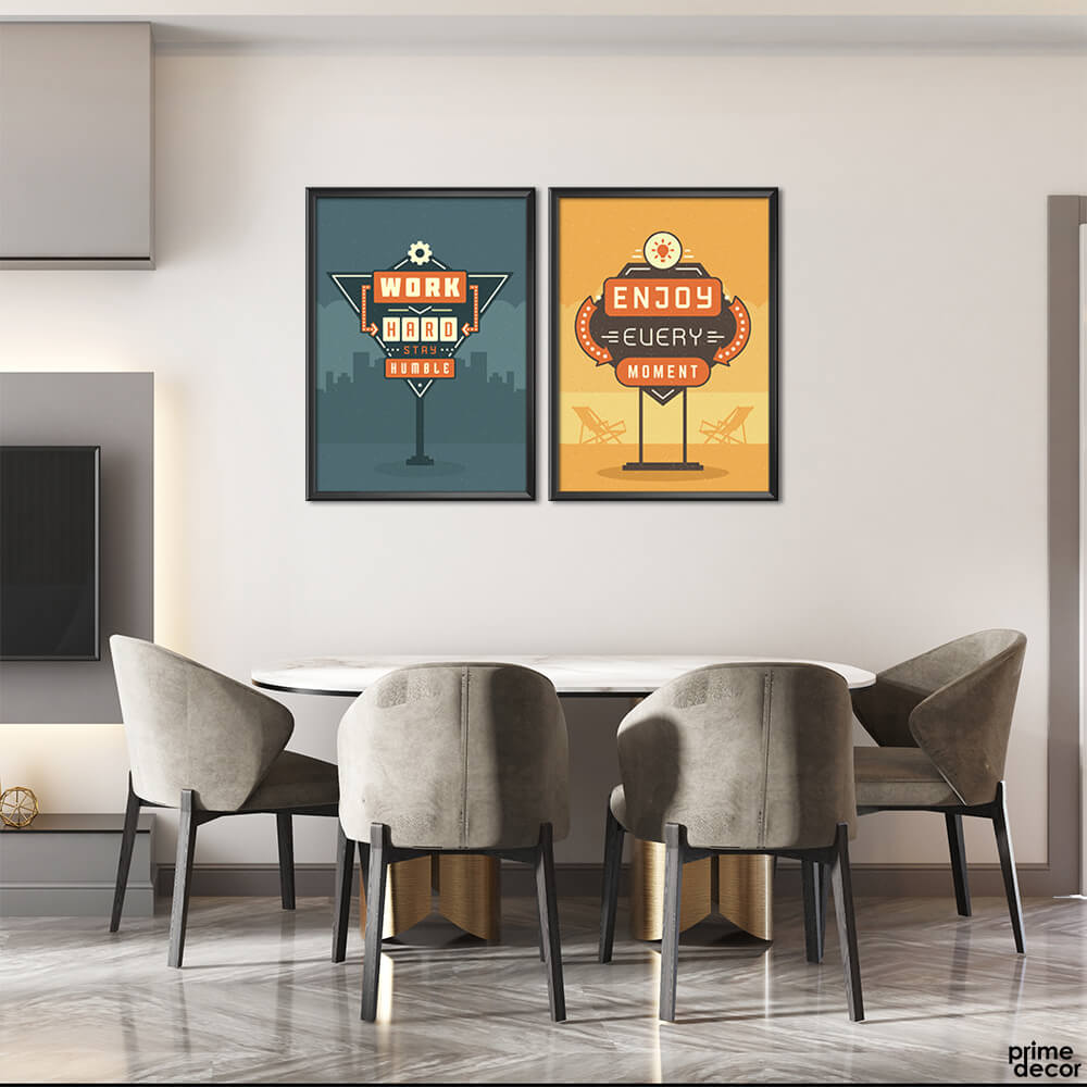 Sign Board Quote (2 Panel) Motivational Wall Art - Prime Décor