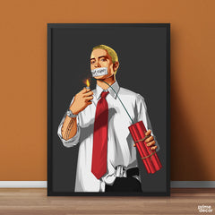 Slim Shady Eminem with Dynamite | Musical Poster Wall Art On Sale - Prime Décor