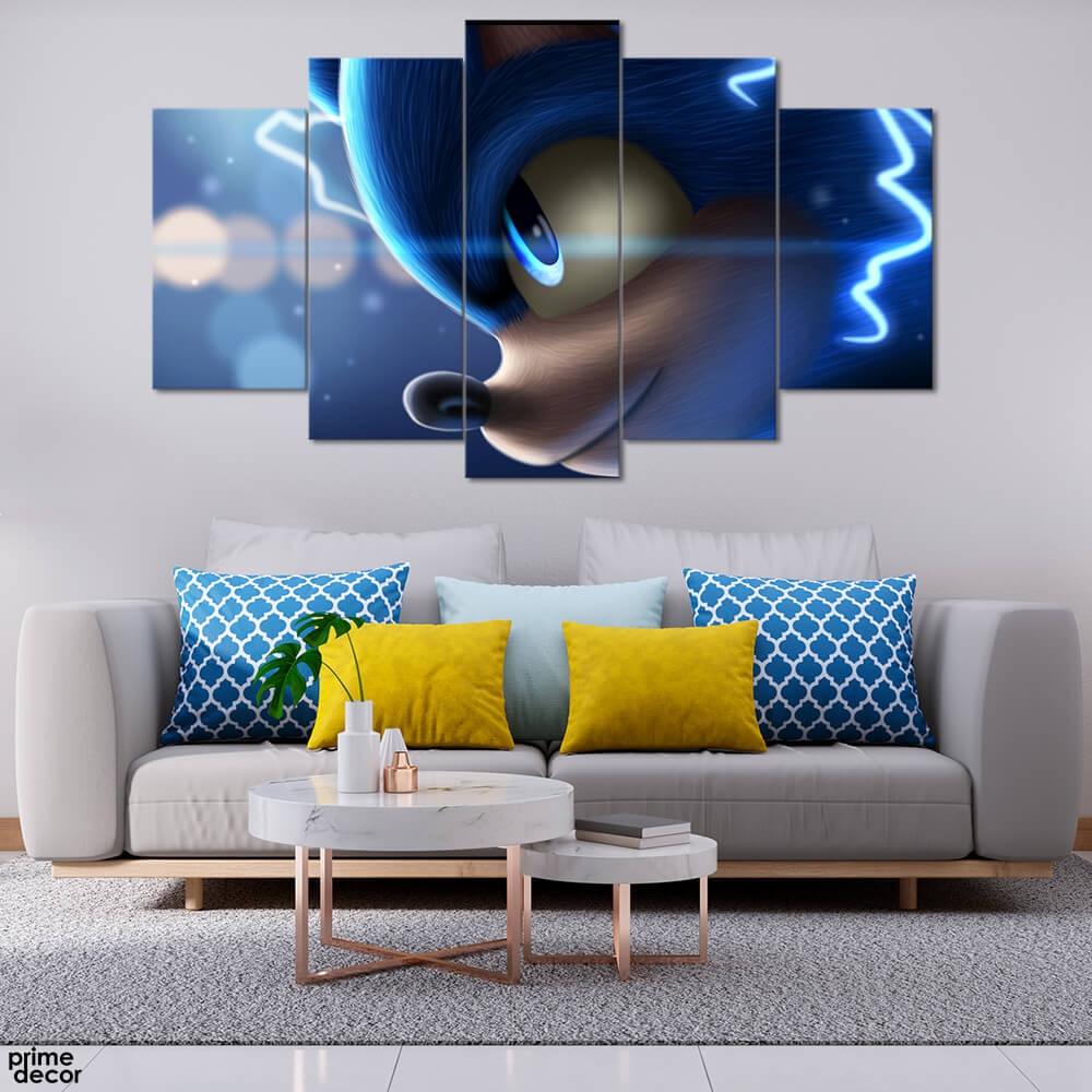Sonic the Hedgehog (5 Panel) Movie Wall Art - Prime Décor