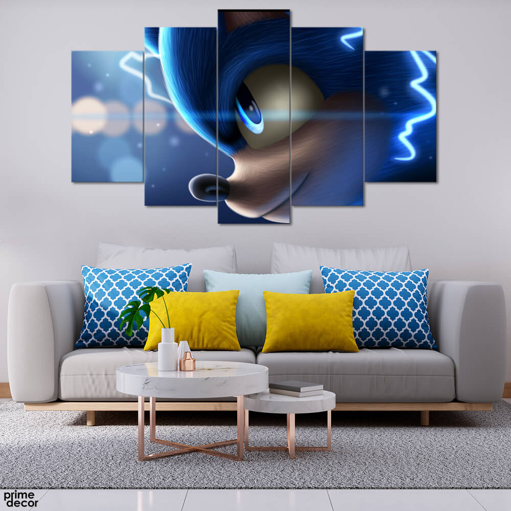 Sonic the Hedgehog (5 Panel) Movie Wall Art– Prime Décor