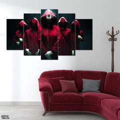 Squid Game Staff (5 Panel) TV Series Wall Art - Prime Décor