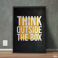 Think Outside the Box | Motivational Poster Wall Art - Prime Décor