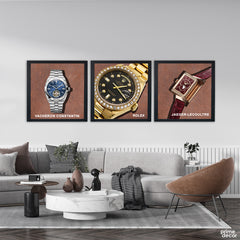 Top-Tier Luxury Watches (3 Panel) Fashion Wall Art - Prime Décor