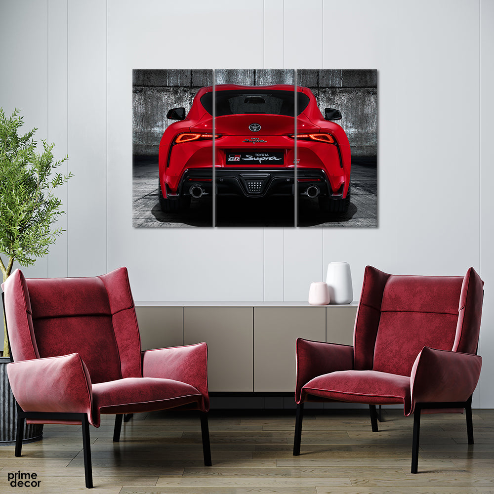 Toyota Corolla Supra (3 Panel) Cars Wall Art - Prime Décor