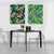 Tropical Flamingo Leaves With Squares (2 Panel) Floral Wall Art