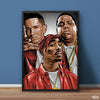 Tupac Biggie & Eminem Rap Artists | Musical Poster Wall Art