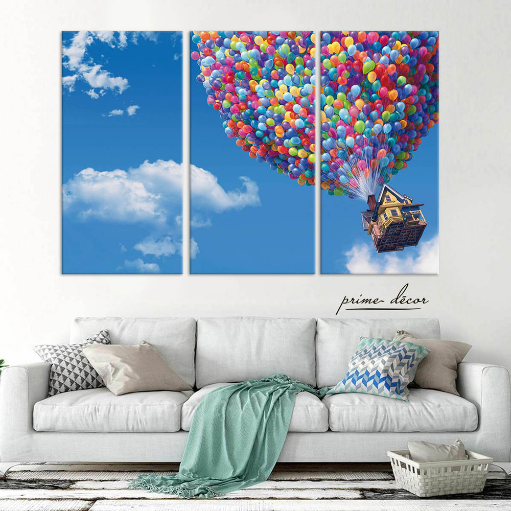 Up Animation (3 Panel) Wall Art - Prime Décor