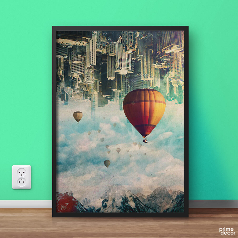Upside Down World Art | Poster Wall Art - Prime Décor