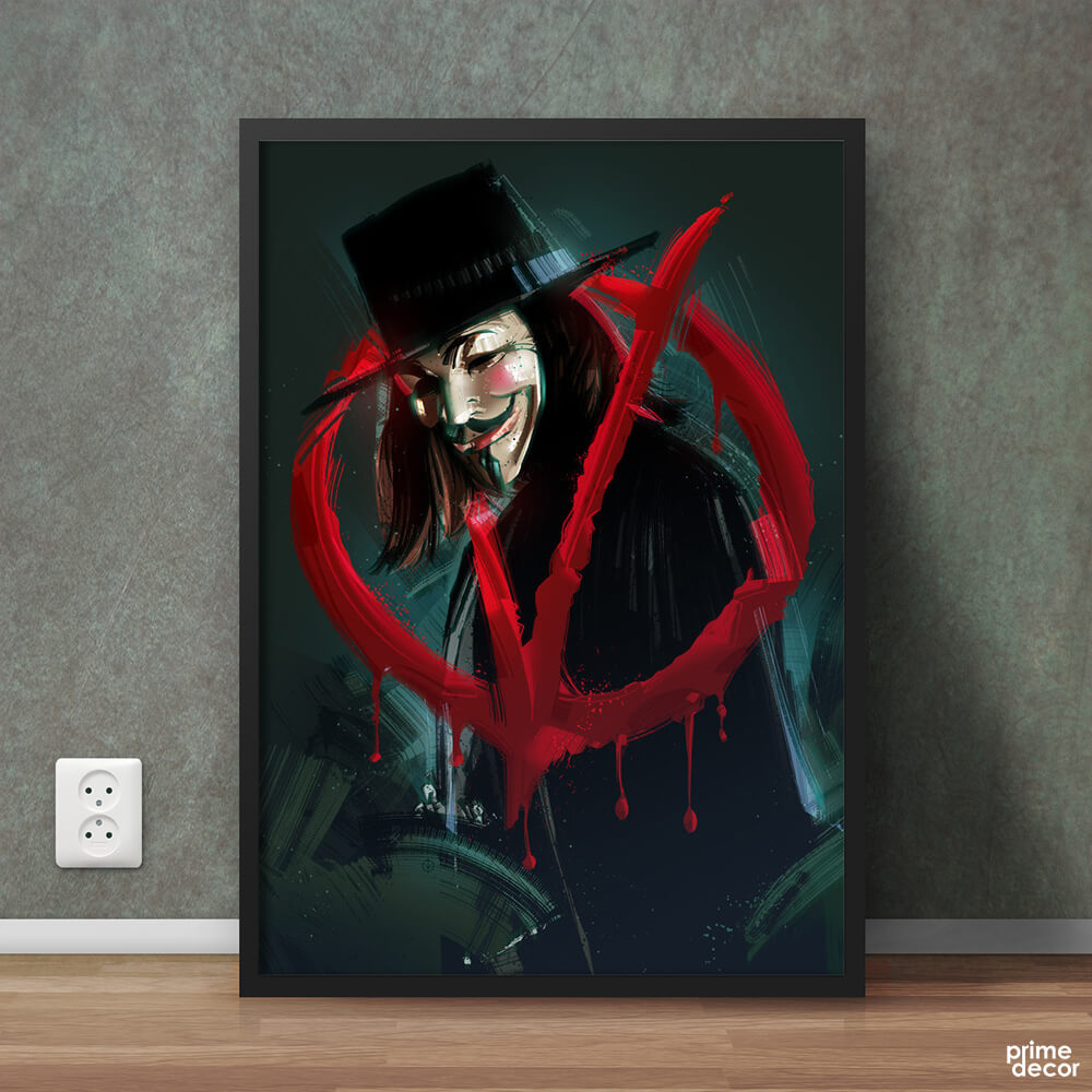 V For Vendetta | Movie Poster Wall Art - Prime Décor