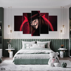 V for Vendetta (5 Panel) Movie Wall Art - Prime Décor