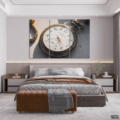 Vintage Pocket Watch (3 Panel) Fashion Wall Art - Prime Décor