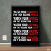 Watch Your Thoughts | Motivational Poster Wall Art