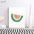 Watermelon Fruit Drawing Nursery Poster Art